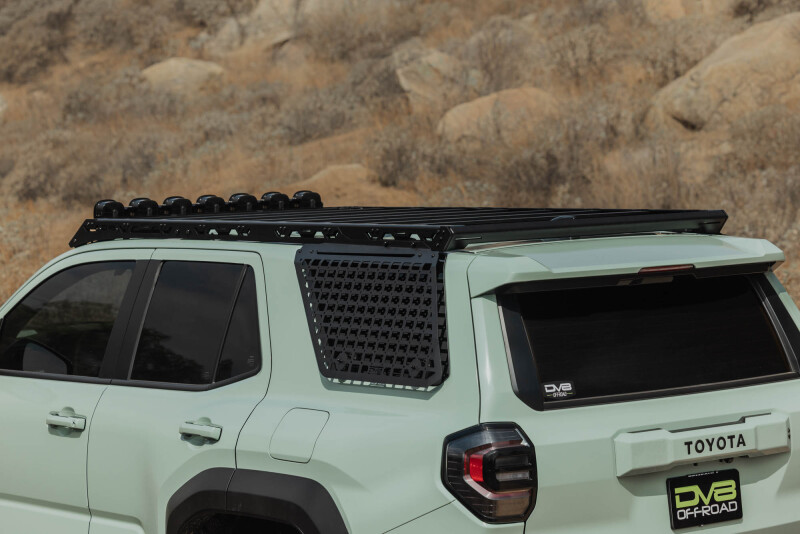 Toyota 4Runner Exterior Window Molle - Driver Side - DV8 Offroad - For DV8 Roof Rack - Black Powder Coated - `25-`26